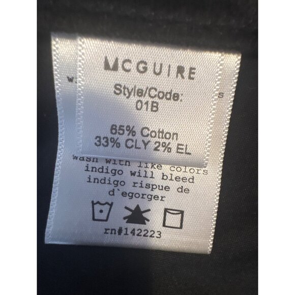 2/$30 MCGUIRE Denim 26 Womens Mid Rise Stretch Skinny Velvet Pants Black - Picture 5 of 16